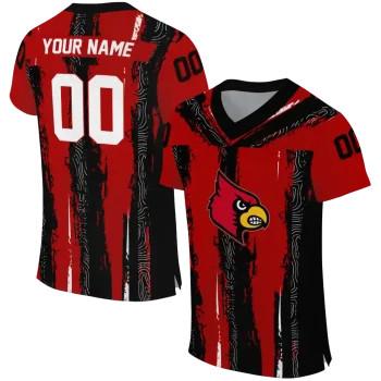 customized louisville cardinals striped texture red jersey best selling