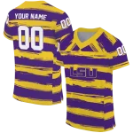 customized lsu tigers art stripe purple jersey best selling