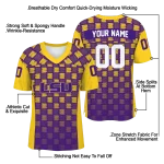 customized lsu tigers stacked rectangle purple jersey best selling