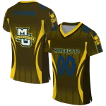 customized marquette golden eagles dynamic dots yellow jersey best selling