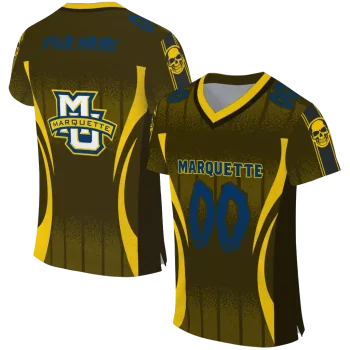 customized marquette golden eagles dynamic dots yellow jersey best selling