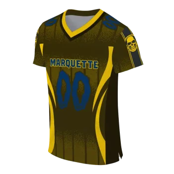 customized marquette golden eagles dynamic dots yellow jersey fashion forward