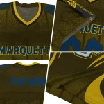 customized marquette golden eagles dynamic dots yellow jersey best selling