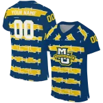 customized marquette golden eagles layered grids blue jersey best selling