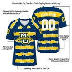 customized marquette golden eagles layered grids blue jersey best selling