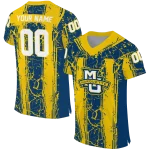customized marquette golden eagles rugged stripes blue jersey best selling