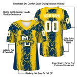 customized marquette golden eagles rugged stripes blue jersey best selling
