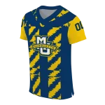 customized marquette golden eagles stripe block blue jersey best selling