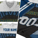 customized marquette golden eagles tire arrows blue black white jersey best selling