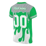 customized marshall thundering herd dripping flames green white jersey best selling
