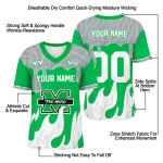 customized marshall thundering herd dripping flames green white jersey best selling