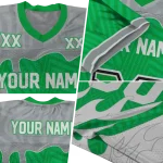 customized marshall thundering herd dripping flames green white jersey best selling