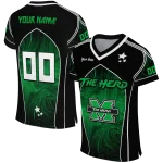 customized marshall thundering herd halftone slant green black jersey best selling