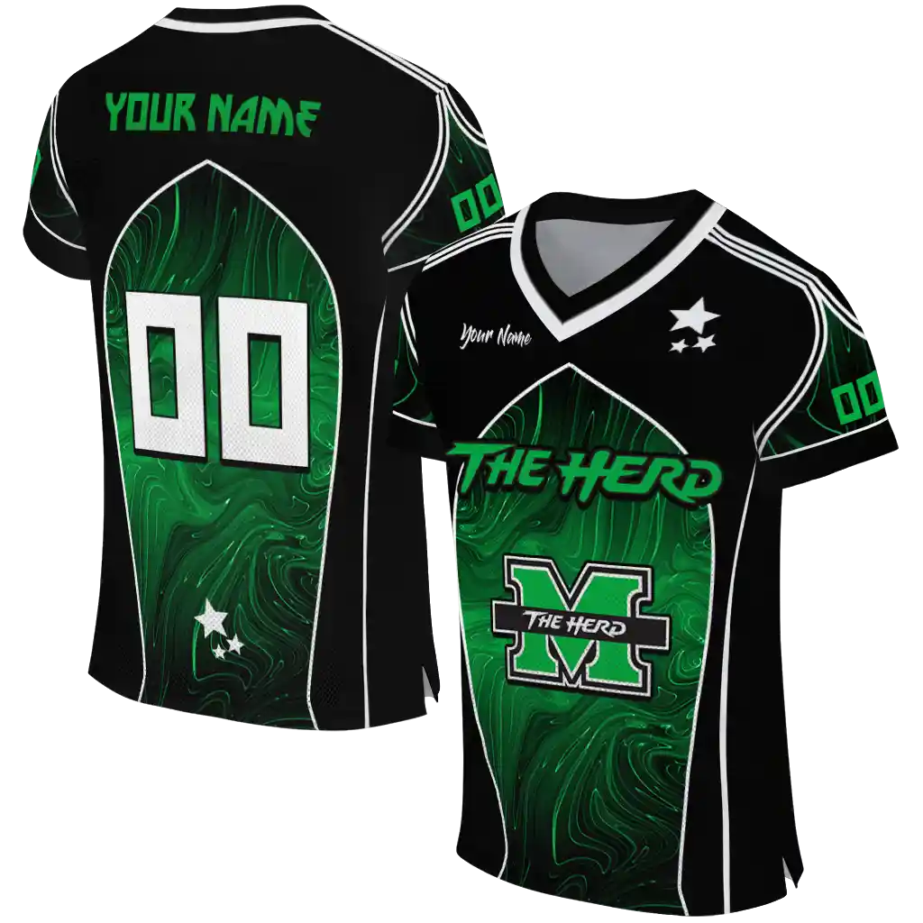customized marshall thundering herd halftone slant green black jersey best selling customized marshall thundering herd halftone slant green black jersey best selling