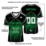 customized marshall thundering herd halftone slant green black jersey best selling