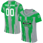 customized marshall thundering herd striped texture green jersey best selling