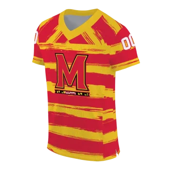 customized maryland terrapins art stripe red jersey fashion forward
