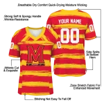 customized maryland terrapins art stripe red jersey best selling