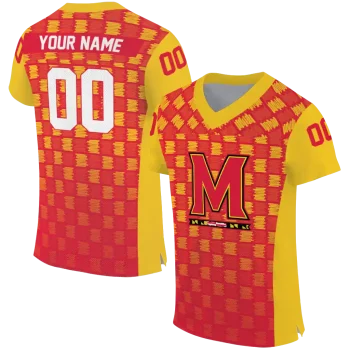 customized maryland terrapins stacked rectangle red jersey best selling