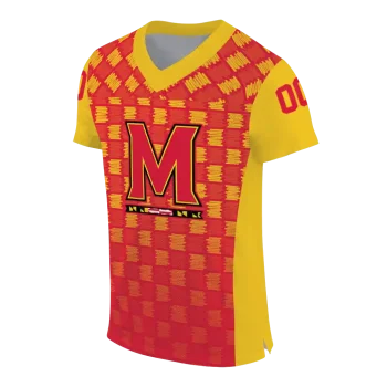 customized maryland terrapins stacked rectangle red jersey fashion forward