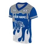 customized memphis tigers dripping flames blue white jersey best selling