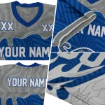 customized memphis tigers dripping flames blue white jersey best selling