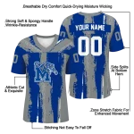 customized memphis tigers striped texture blue jersey best selling