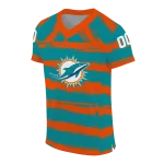 customized miami dolphins art stripe aqua jersey best selling