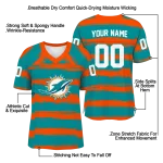 customized miami dolphins art stripe aqua jersey best selling