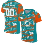 customized miami dolphins camo shatter aqua jersey best selling