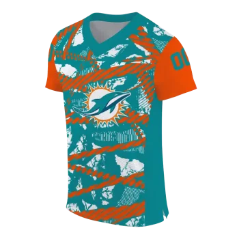 customized miami dolphins camo shatter aqua jersey fashion forward