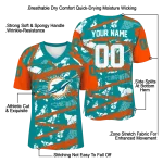 customized miami dolphins camo shatter aqua jersey best selling
