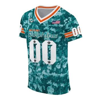customized miami dolphins camouflage abstract aqua jersey fashion forward