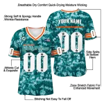customized miami dolphins camouflage abstract aqua jersey best selling