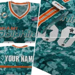 customized miami dolphins camouflage abstract aqua jersey best selling