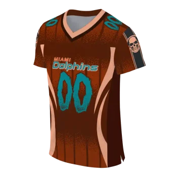 customized miami dolphins dynamic dots orange jersey fashion forward