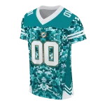 customized miami dolphins mirrored pattern aqua jersey best selling