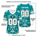 customized miami dolphins mirrored pattern aqua jersey best selling