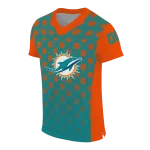 customized miami dolphins stacked rectangle aqua jersey best selling