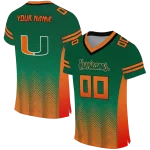 customized miami hurricanes halftone sweep green black jersey best selling