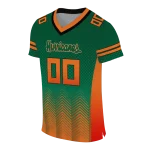 customized miami hurricanes halftone sweep green black jersey best selling