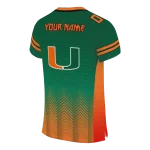 customized miami hurricanes halftone sweep green black jersey best selling