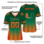 customized miami hurricanes halftone sweep green black jersey best selling
