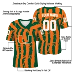 customized miami hurricanes stripe splatter orange jersey best selling