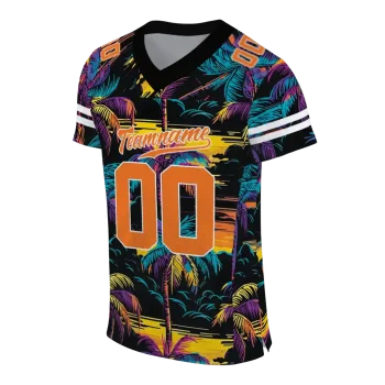 customized miami hurricanes sundown palm jersey fashion forward