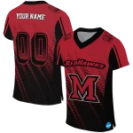 customized miami redhawks halftone flow red black jersey best selling