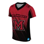 customized miami redhawks halftone flow red black jersey best selling