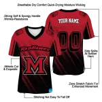 customized miami redhawks halftone flow red black jersey best selling