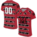 customized miami redhawks layered grids red jersey best selling