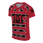 customized miami redhawks layered grids red jersey best selling